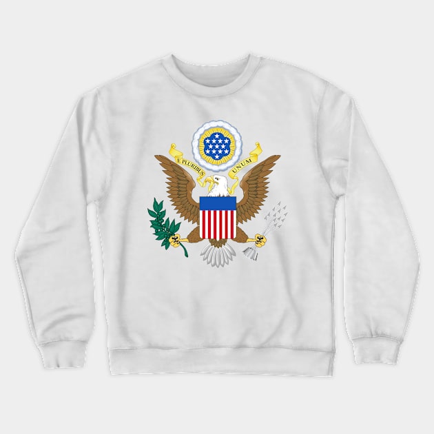 Greater coat of arms of the United States Crewneck Sweatshirt by Flags of the World